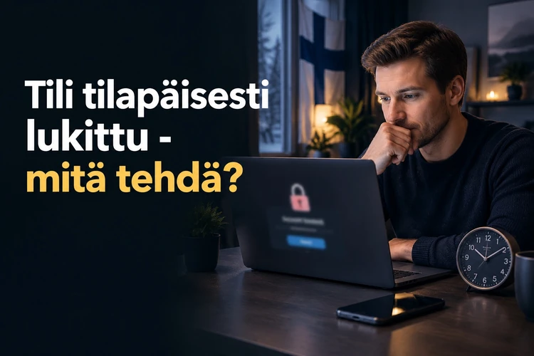 Tili tilapäisesti lukittu - mitä tehdä?