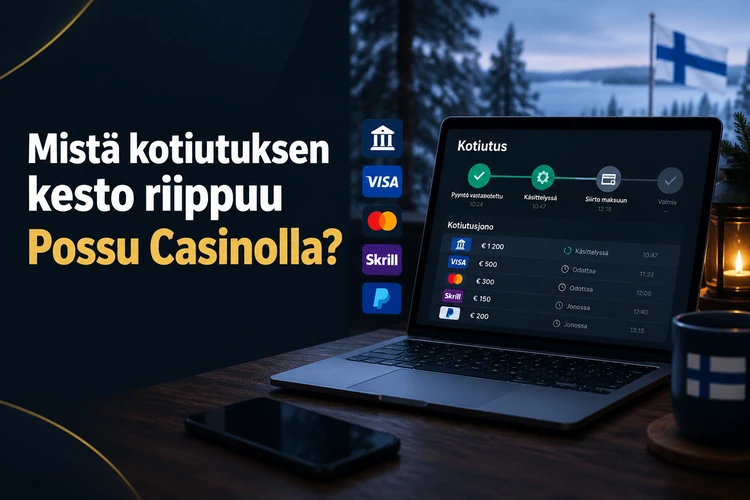 Mistä kotiutuksen kesto riippuu Possu Casinolla?